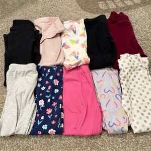 4T Patterned and Solid Leggings. Set of 10